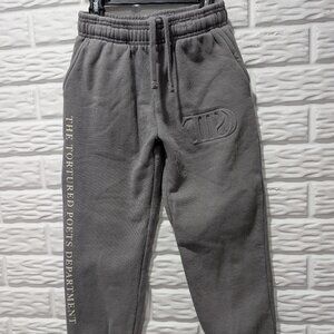 Taylor Swift Gray The Tortured Poets Department Sweatpants Sz Y Med Embossed